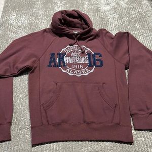 Alaska St Petersburg Maroon Hoodie sweatshirt- S 1076